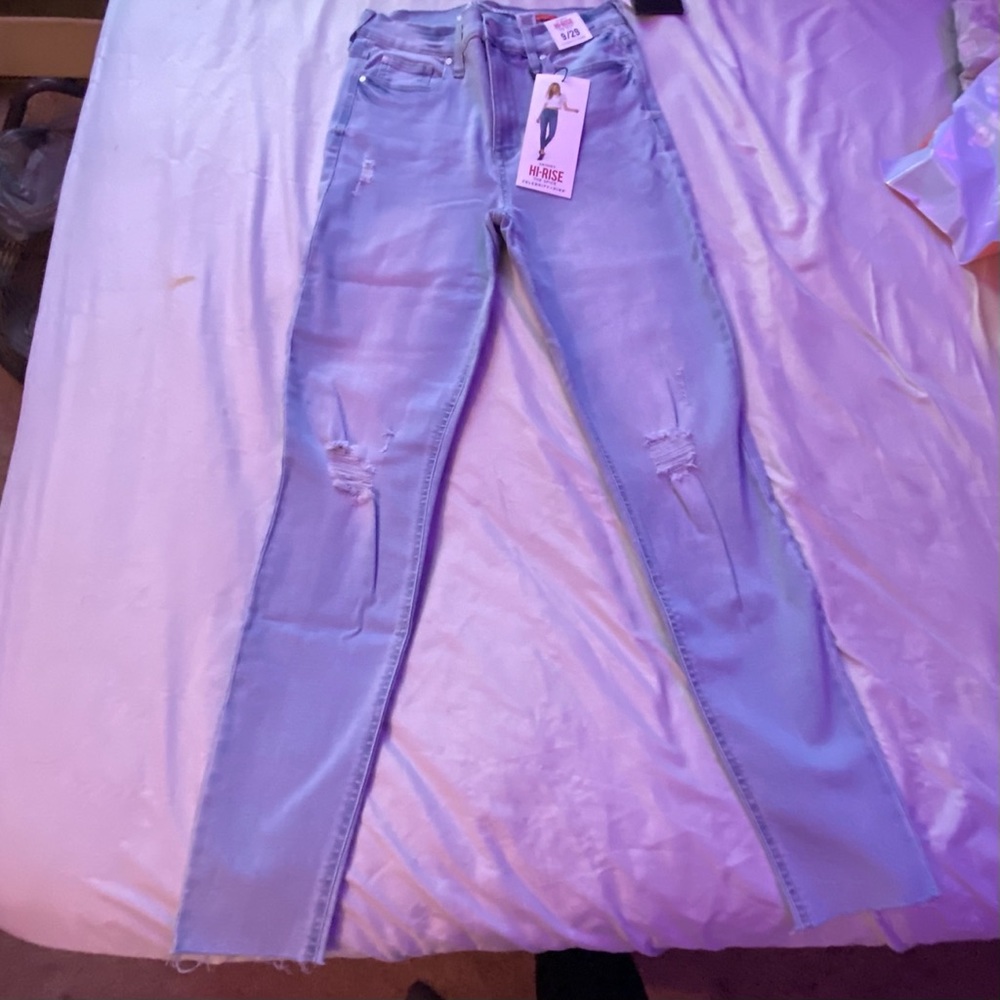 High rise skinny jeans